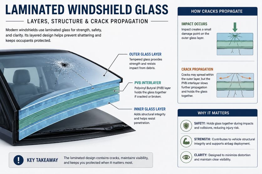 laminated windshield glass