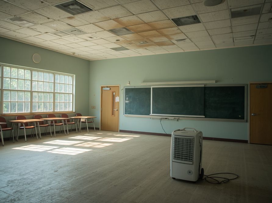 water damages in school